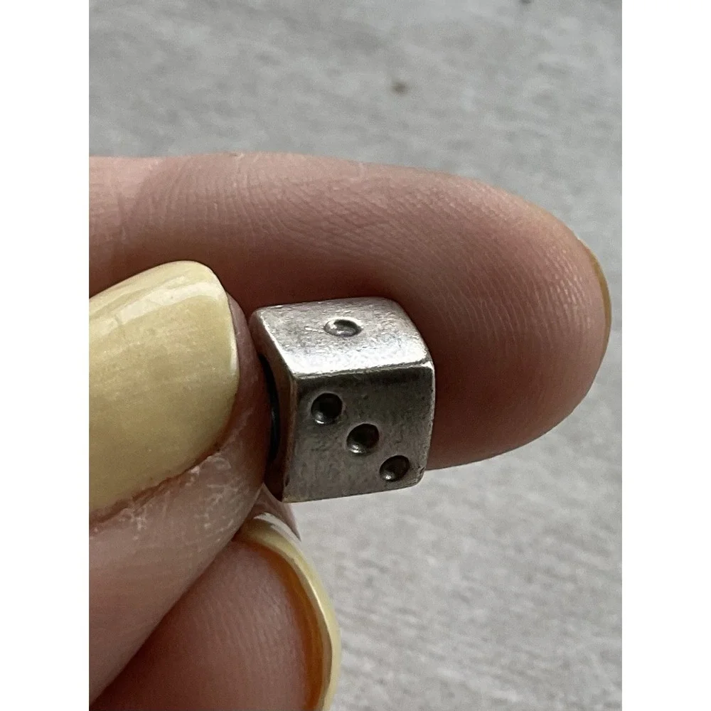 Pandora ALE 925 sterling silver dice charm Bead Lucky Dice